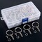 450-Piece 1" (25mm) Silver Keychain Rings Kit – Includes 150 Keychain Rings with Chains, 150 Jump Rings, and 150 Screw Eye Pins for Jewelry Making and DIY Crafts (Silver)